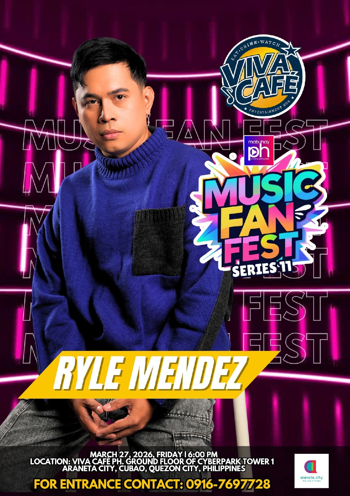 Ryle Mendez singer and songwriter promotional portrait
