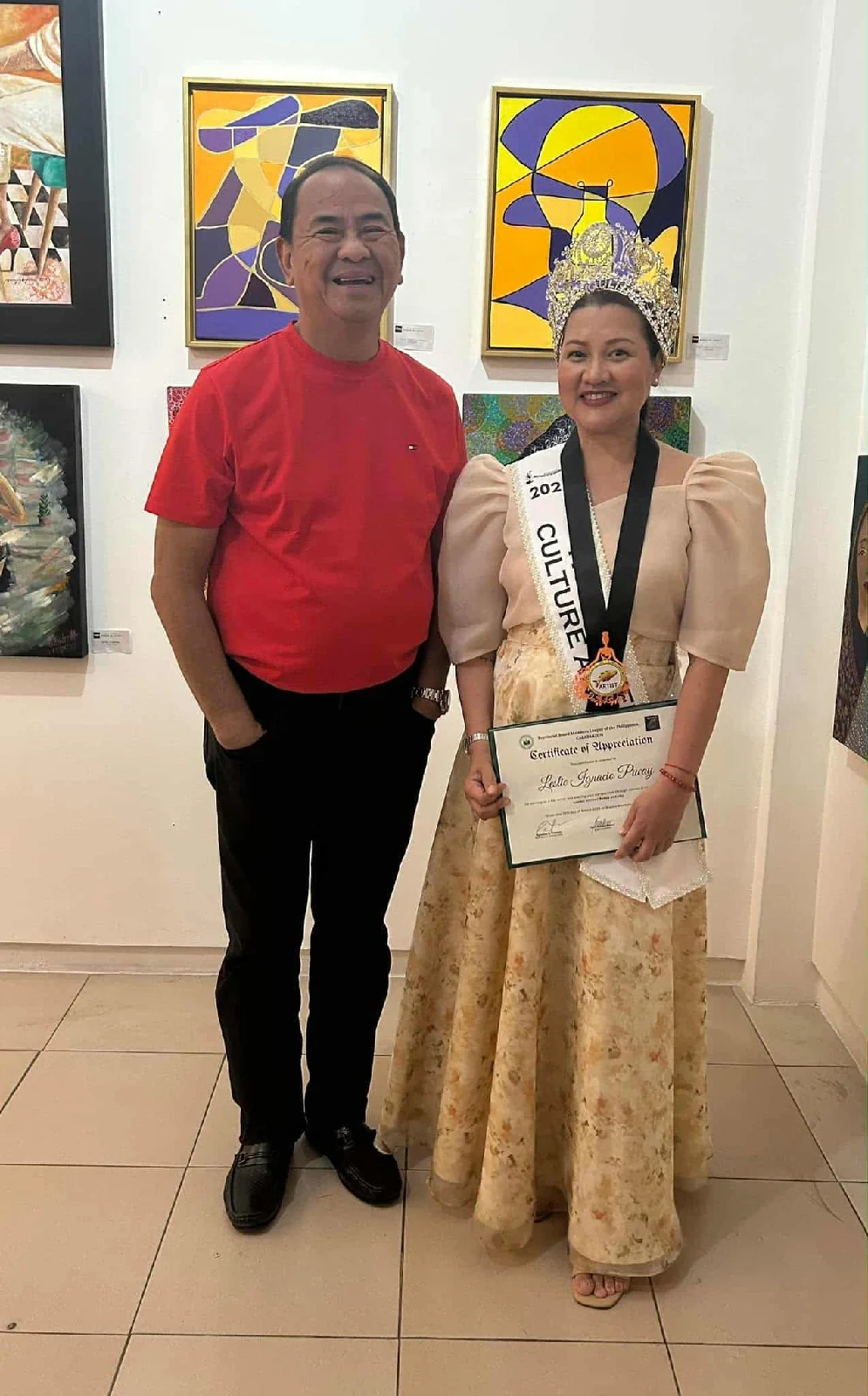 Leslie Pucay with Mayor Gerry Calderon