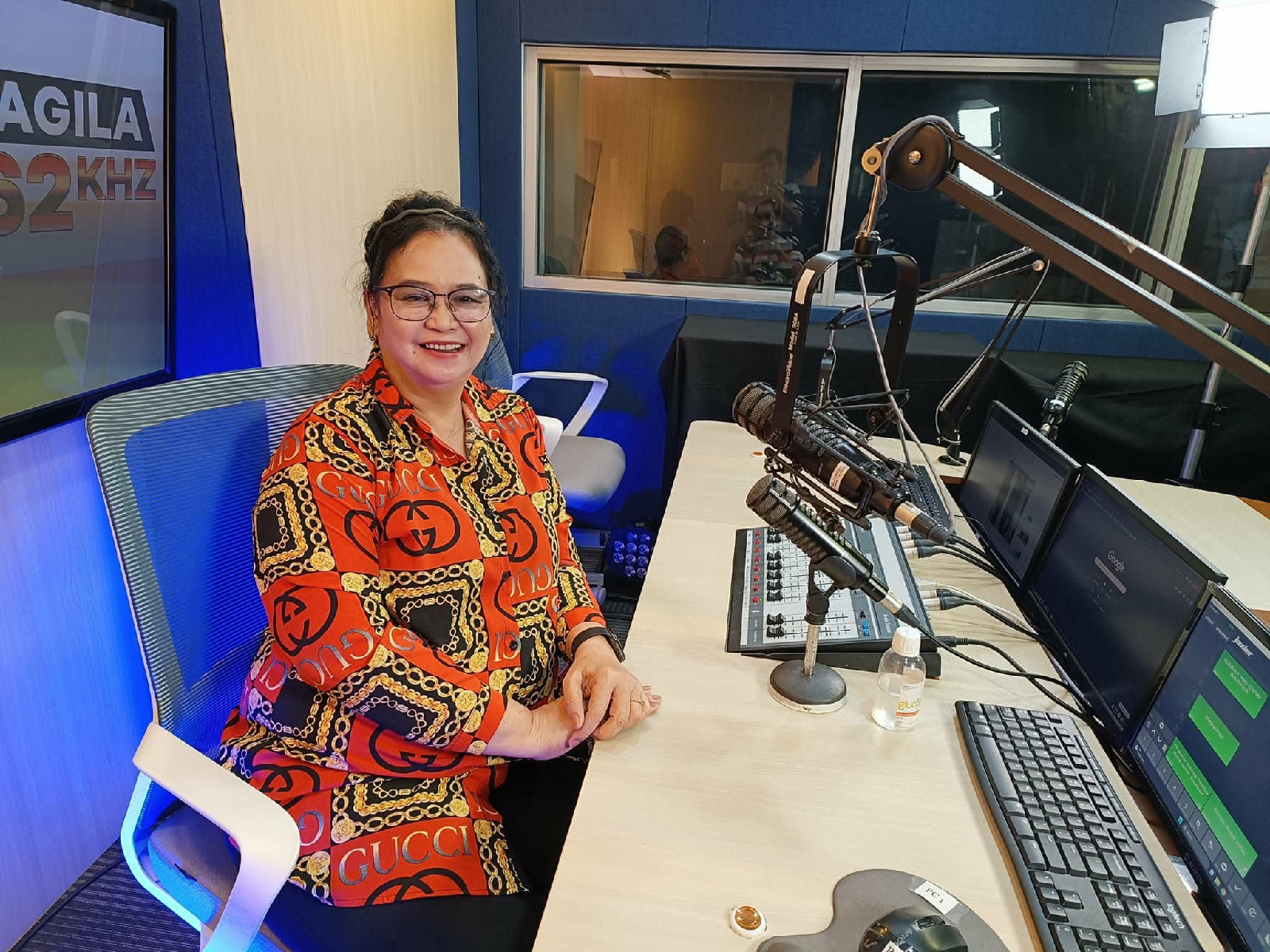 Young student inspired by radio broadcasting