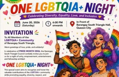 Barangay South Triangle Holds Pride Month 2026 Celebration with “ONE LGBTQIA+ NIGHT”